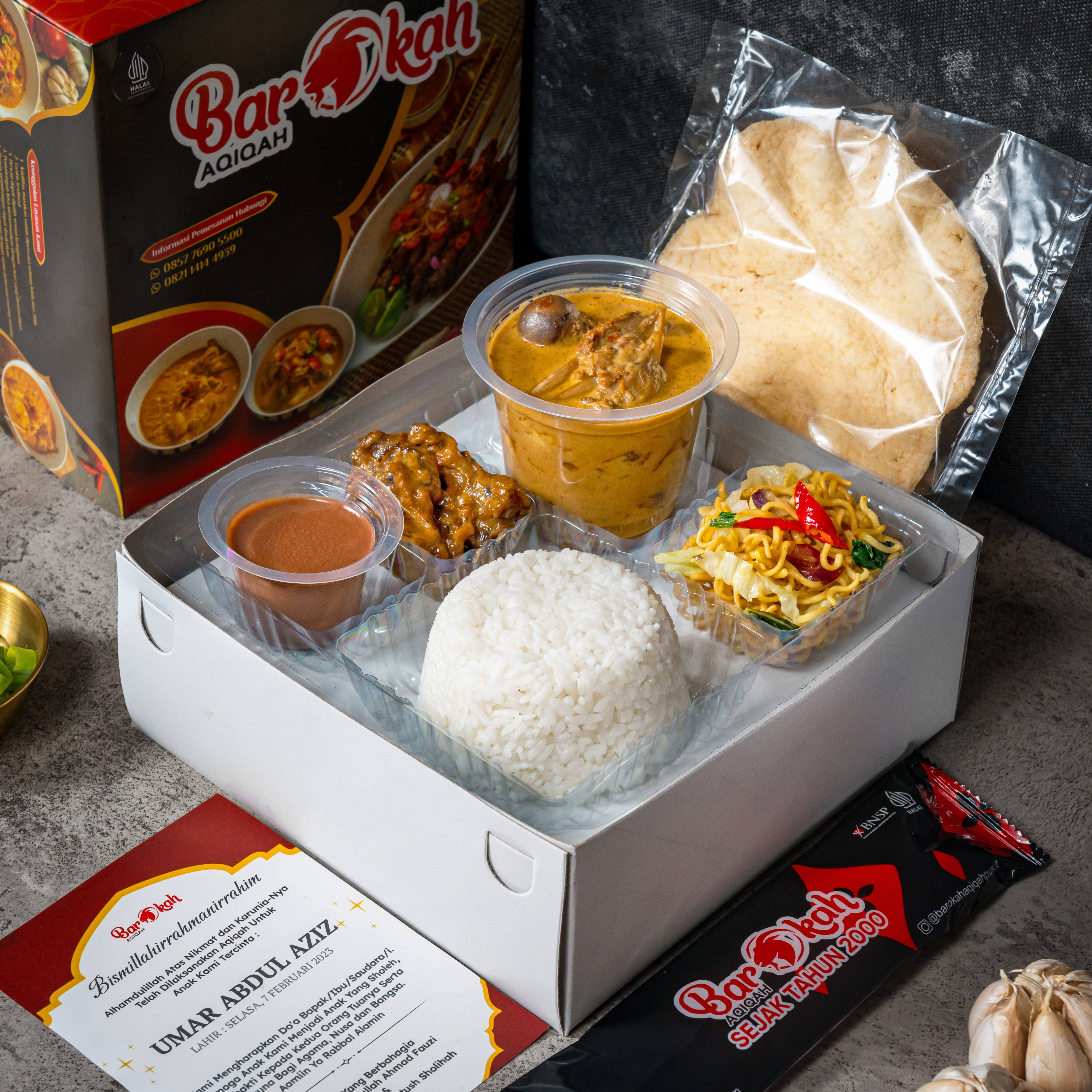paket basic aqiqah nasi box Barokah Aqiqah