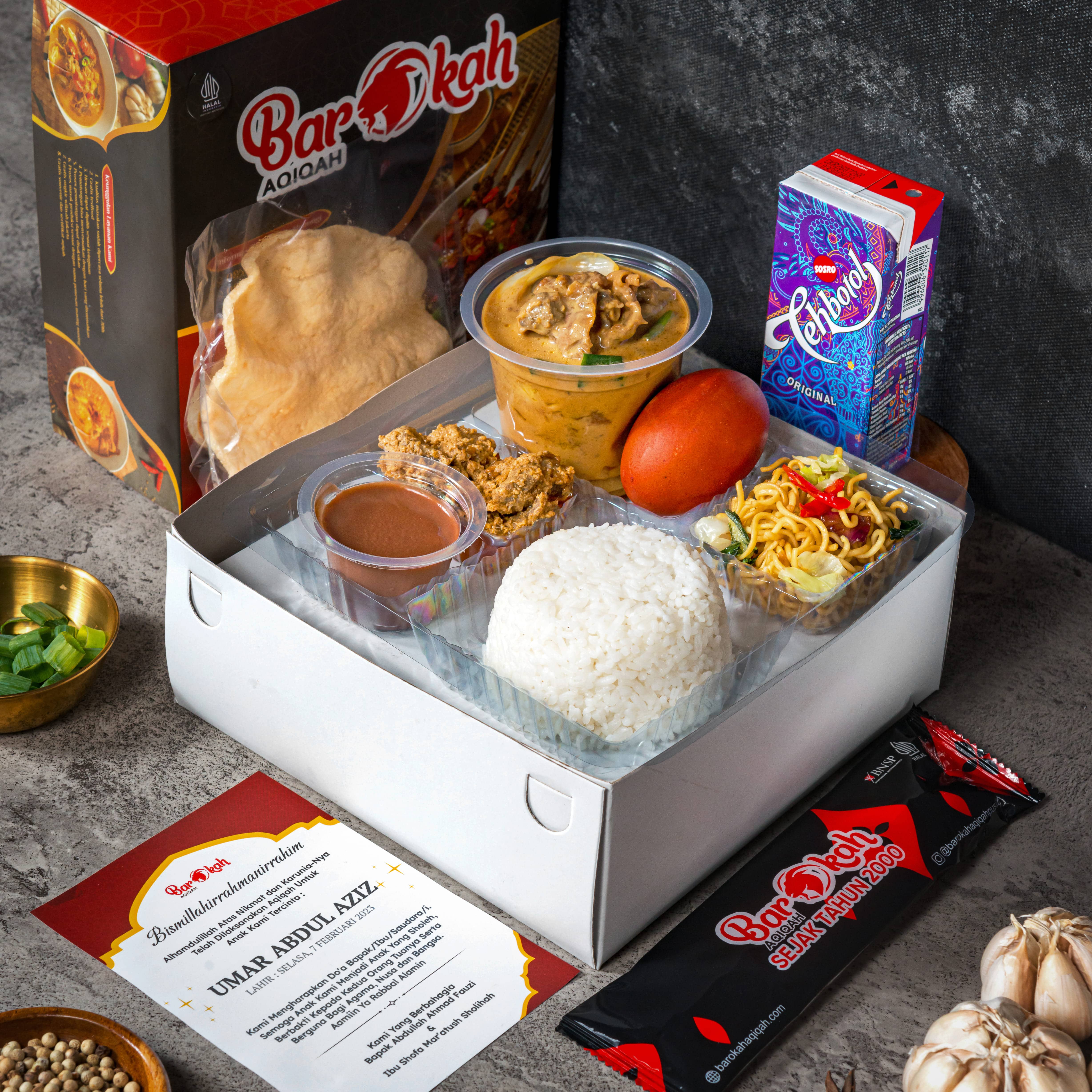 paket spesial aqiqah nasi box Barokah Aqiqah