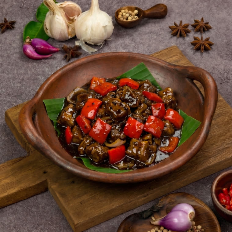 Menu aqiqah olahan daging kambing Lada Hitam Barokah Aqiqah