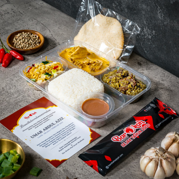 Paket promo aqiqah nasi thinwall Barokah Aqiqah
