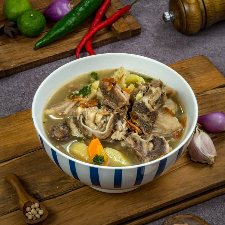 Menu aqiqah olahan tulang kambing Sop Barokah Aqiqah